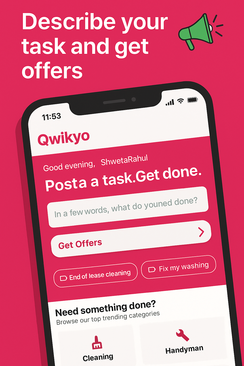 Describe your task and get offers